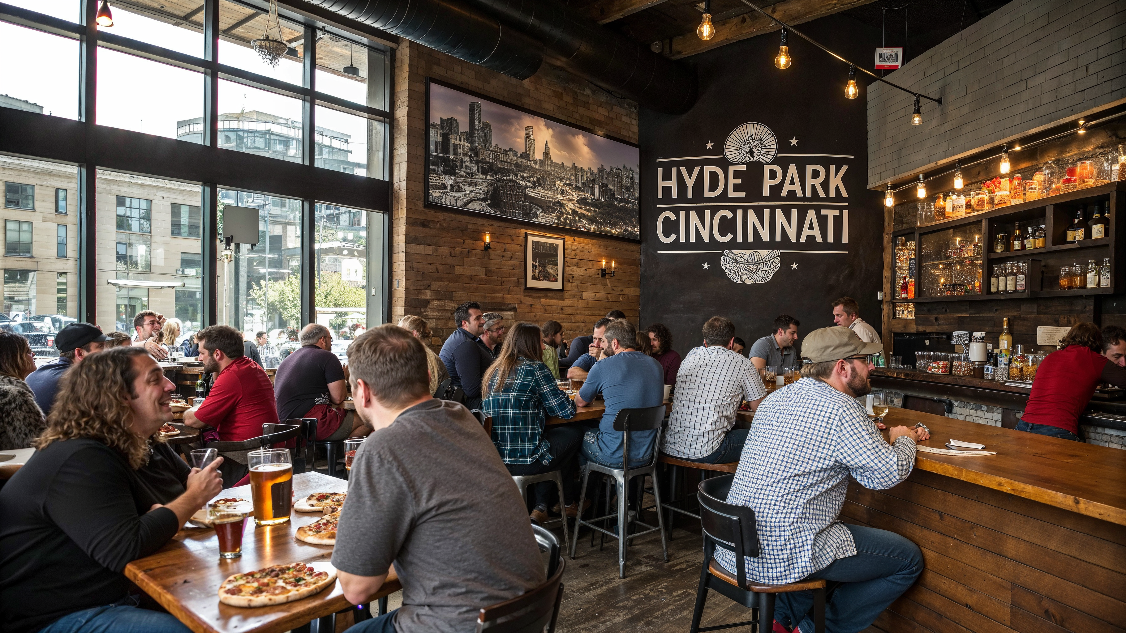 Delicious pizza at Hyde Park Pizza Pub